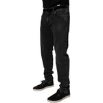 Dolce & Gabbana Black Cotton Stretch Men Skinny Denim Jeans PAN75054-54