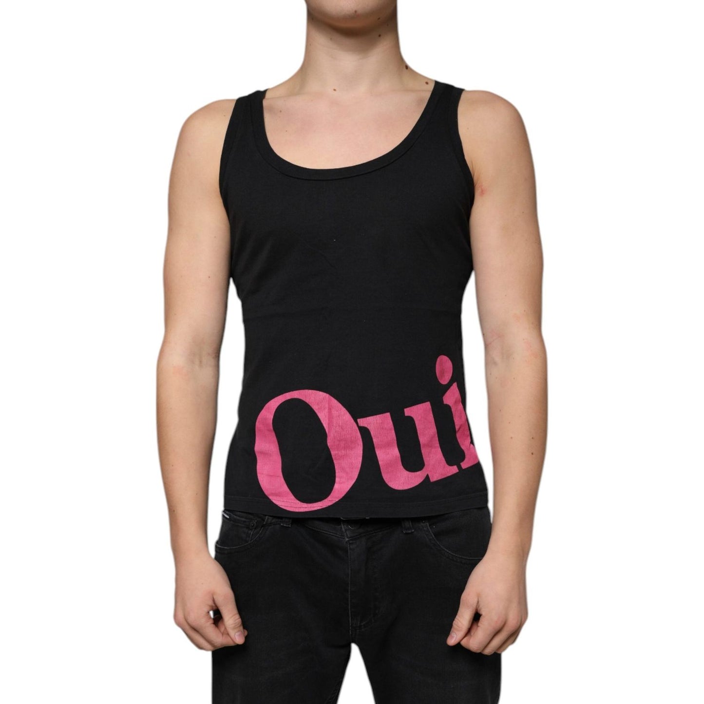 Dolce & Gabbana Black Cotton Tank Sleeveless Men T-shirt TSH83363-50