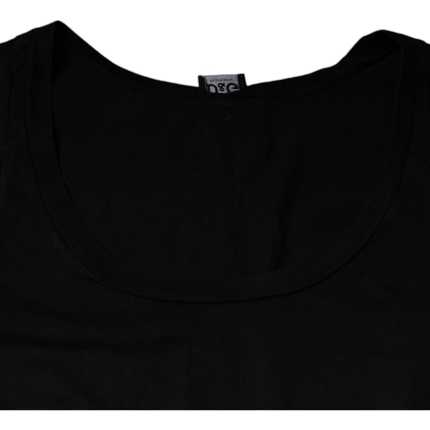 Dolce & Gabbana Black Cotton Tank Sleeveless Men T-shirt TSH83363-50