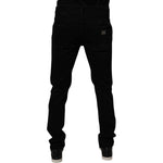 Dolce & Gabbana Black Cotton Tattered Skinny Men Denim Jeans PAN75061-52