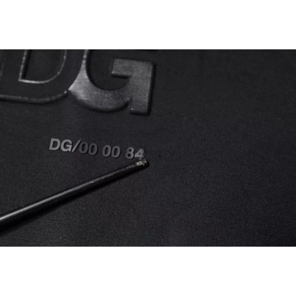 Dolce & Gabbana Black DG Logo Cotton Men Sweatshirt Sweater TSH87092-50