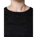 Dolce & Gabbana Black Floral Lace Sheath Sleeveless Mini Dress DR281261-42