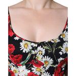 Dolce & Gabbana Black Floral Silk Sleeveless Long Gown Dress DR281267-42