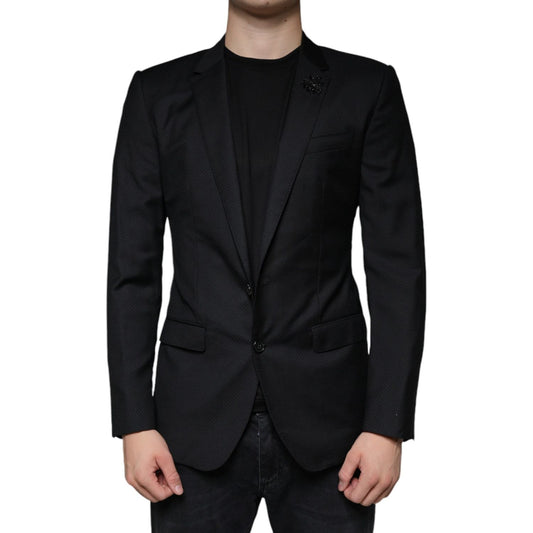 Dolce & Gabbana Black MARTINI Bee Single Breasted Blazer JKT4081-46