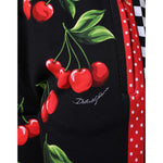Dolce & Gabbana Black Red Cherry Mid Waist Jogger Pants PAN75519-46