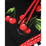 Dolce & Gabbana Black Red Cherry Mid Waist Jogger Pants PAN75519-46