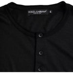 Dolce & Gabbana Black Silk Round Neck Short Sleeve T-shirt TSH86457-46