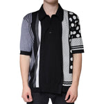 Dolce & Gabbana Black White Polka Dot Collared Polo T-shirt TSH7929-52