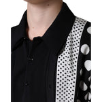 Dolce & Gabbana Black White Polka Dot Collared Polo T-shirt TSH7929-52