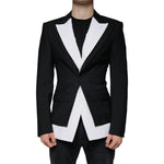 Dolce & Gabbana Black White Single Breasted Dress Blazer JKT4073-50