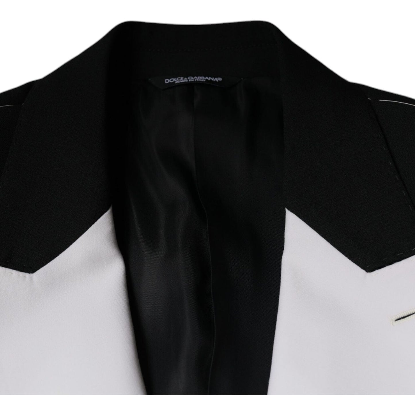 Dolce & Gabbana Black White Single Breasted Dress Blazer JKT4073-50