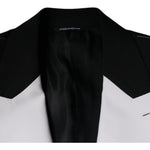 Dolce & Gabbana Black White Single Breasted Dress Blazer JKT4073-50