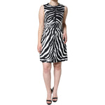 Dolce & Gabbana Black White Zebra A-line Sheath Mini Dress DR281293-42