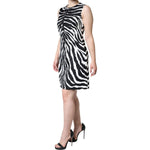 Dolce & Gabbana Black White Zebra A-line Sheath Mini Dress DR281293-42