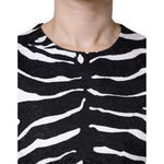 Dolce & Gabbana Black White Zebra A-line Sheath Mini Dress DR281293-42