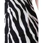 Dolce & Gabbana Black White Zebra A-line Sheath Mini Dress DR281293-42