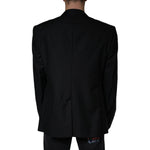 Dolce & Gabbana Black Wool Single Breasted Men Coat Blazer JKT41237-60