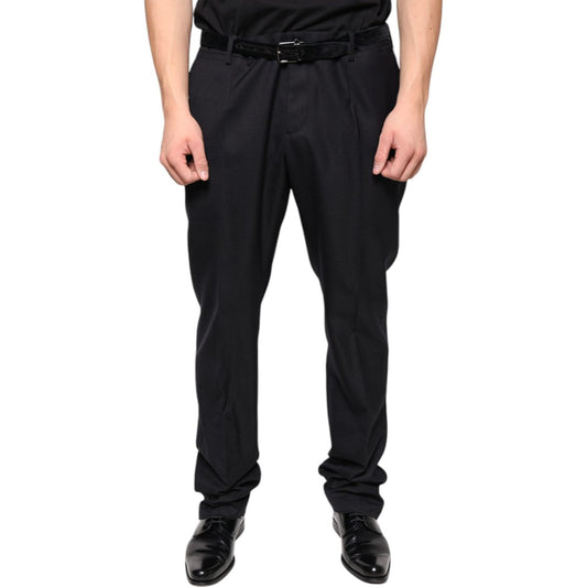 Dolce & Gabbana Black Wool Skinny Dress Formal Pants PAN75335-54