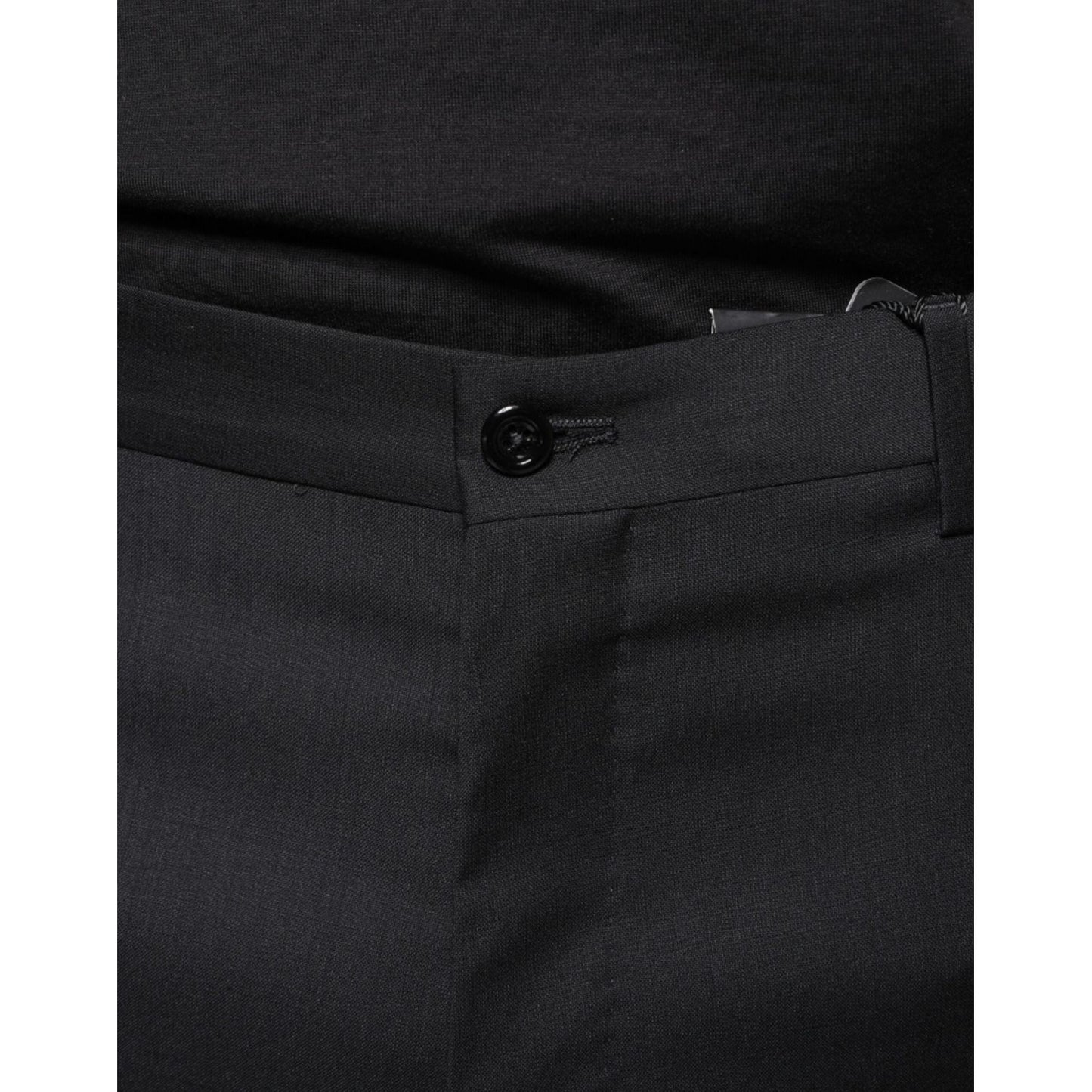 Dolce & Gabbana Black Wool Skinny Men Dress Pants PAN75340-46