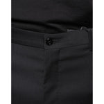 Dolce & Gabbana Black Wool Skinny Men Dress Pants PAN75340-46