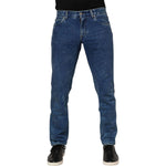 Dolce & Gabbana Blue Cotton Logo Plaque Denim Jeans PAN76407-44