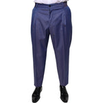 Dolce & Gabbana Blue Wool Tapered Formal Dress Pants PAN75352-48