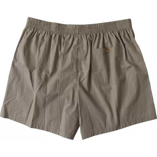 Dolce & Gabbana Brown Cotton Regular Boxer Shorts Underwear BIK1880-4