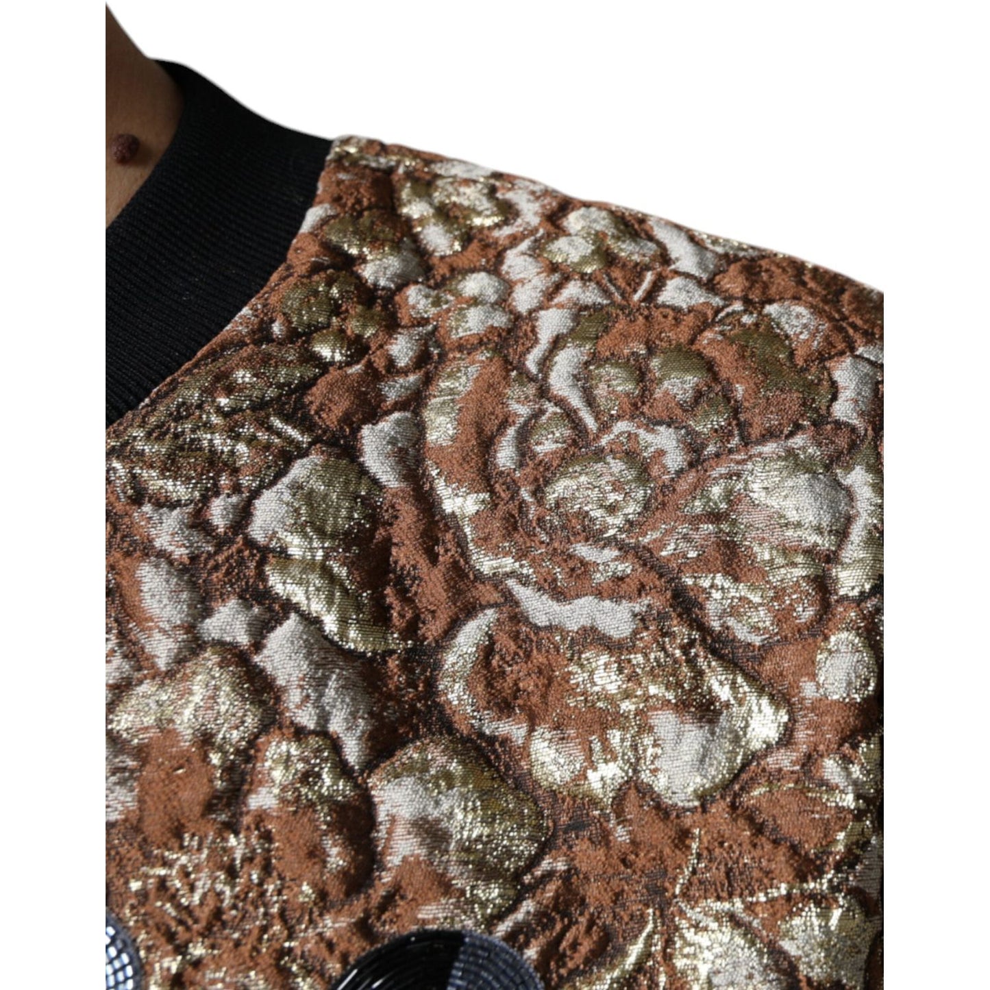 Dolce & Gabbana Brown Jacquard Mambo Pineapple Pullover Sweater TSH87086-48