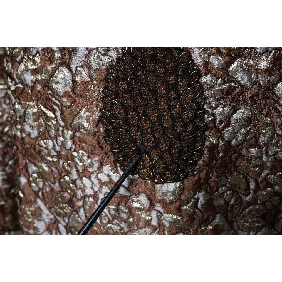 Dolce & Gabbana Brown Jacquard Mambo Pineapple Pullover Sweater TSH87086-48