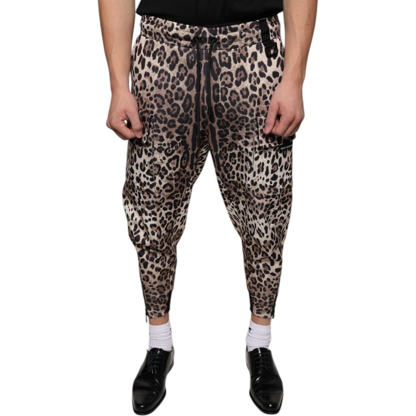 Dolce & Gabbana Brown Leopard Polyester Jogger Pants PAN75023-44