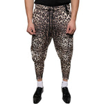 Dolce & Gabbana Brown Leopard Polyester Jogger Pants PAN75023-44