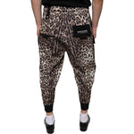 Dolce & Gabbana Brown Leopard Polyester Jogger Pants PAN75023-44