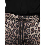 Dolce & Gabbana Brown Leopard Polyester Jogger Pants PAN75023-44