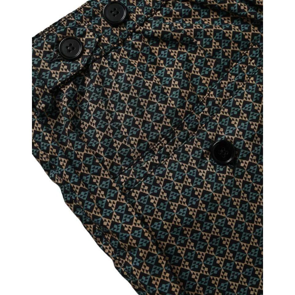 Dolce & Gabbana Brown Patterned Beachwear Swim Shorts Swimwear PAN75507-4