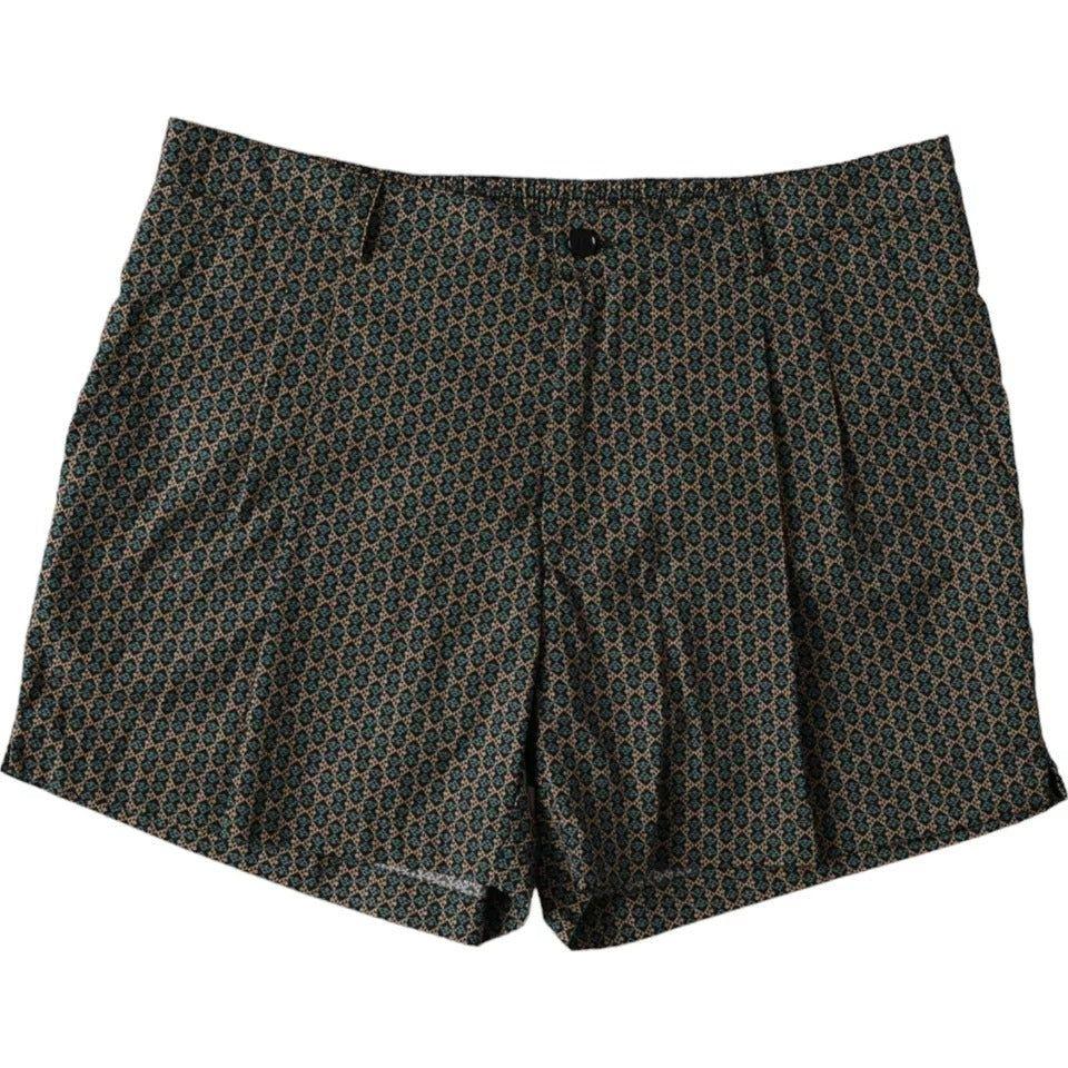 Dolce & Gabbana Brown Patterned Beachwear Swim Shorts Swimwear PAN75507-4