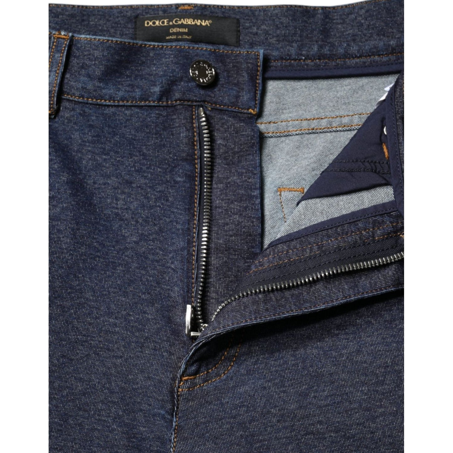 Dolce & Gabbana Dark Blue Cotton Stretch Straight Denim Jeans PAN74025-40