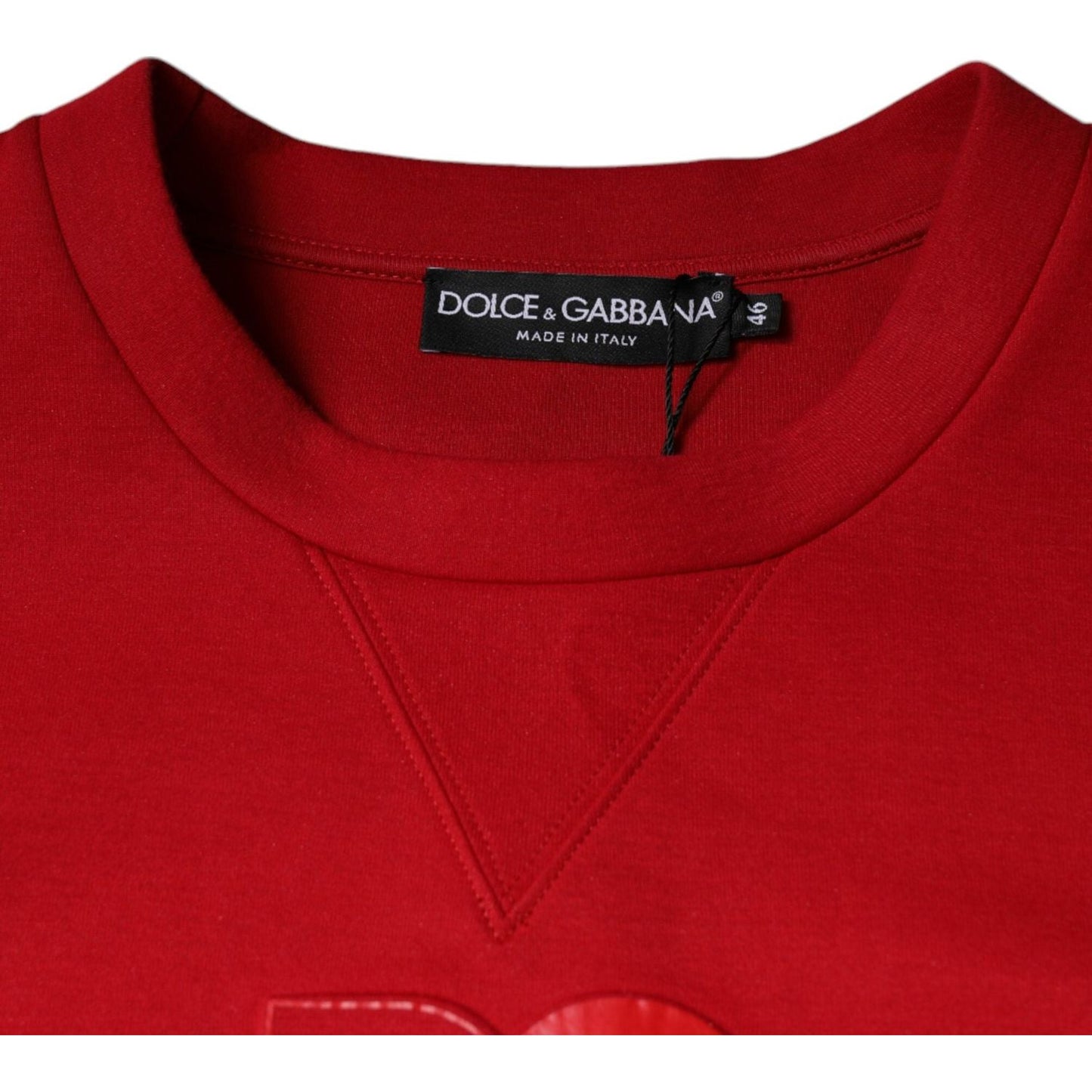 Dolce & Gabbana Maroon DG Logo Cotton Men Sweatshirt Sweater TSH87001-46