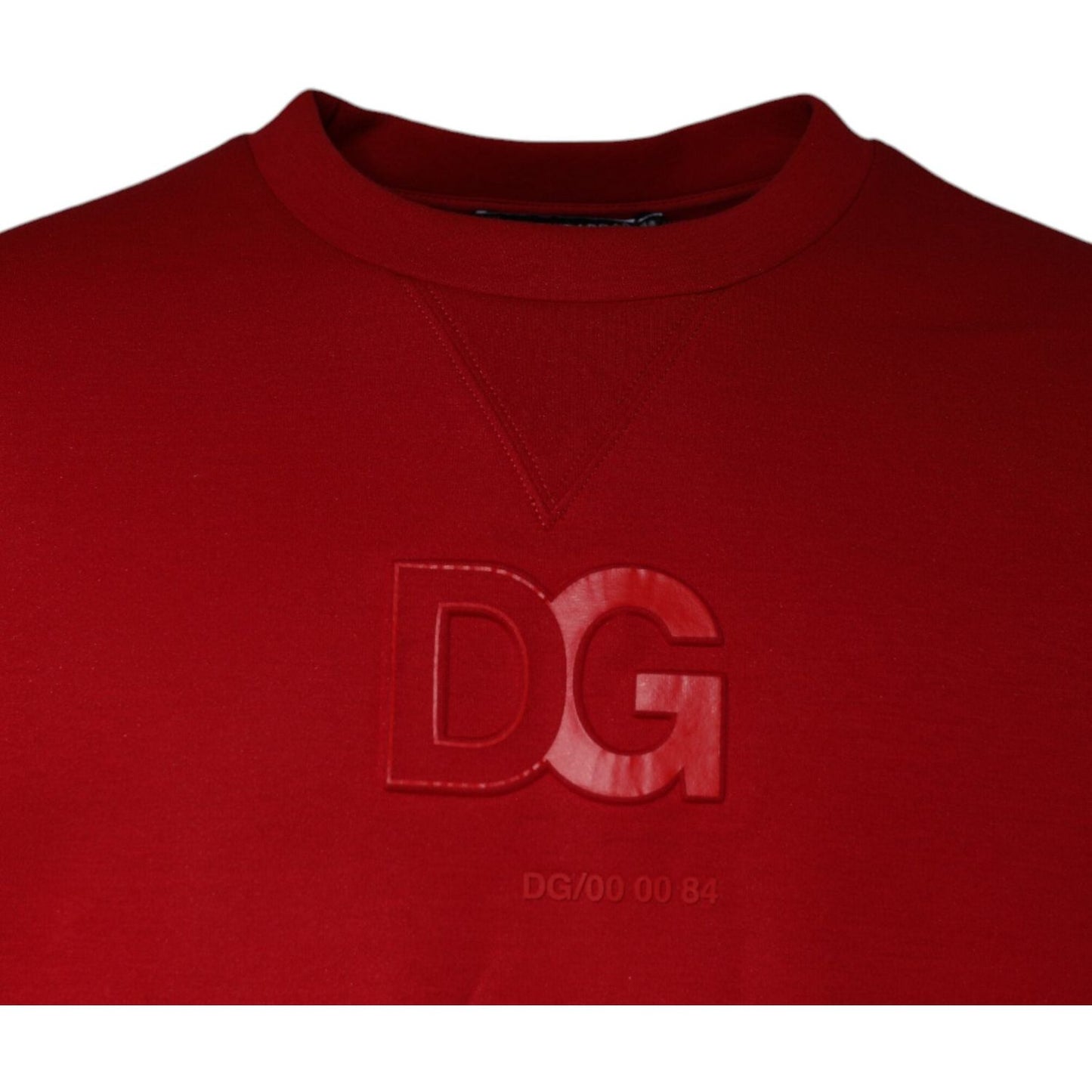 Dolce & Gabbana Maroon DG Logo Cotton Men Sweatshirt Sweater TSH87001-46