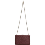 Dolce & Gabbana Maroon Leather Clutch Evening Crossbody Bag BAG4132