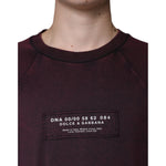 Dolce & Gabbana Maroon Logo Crew Neck Men Sweatshirt Sweater TSH7915-44