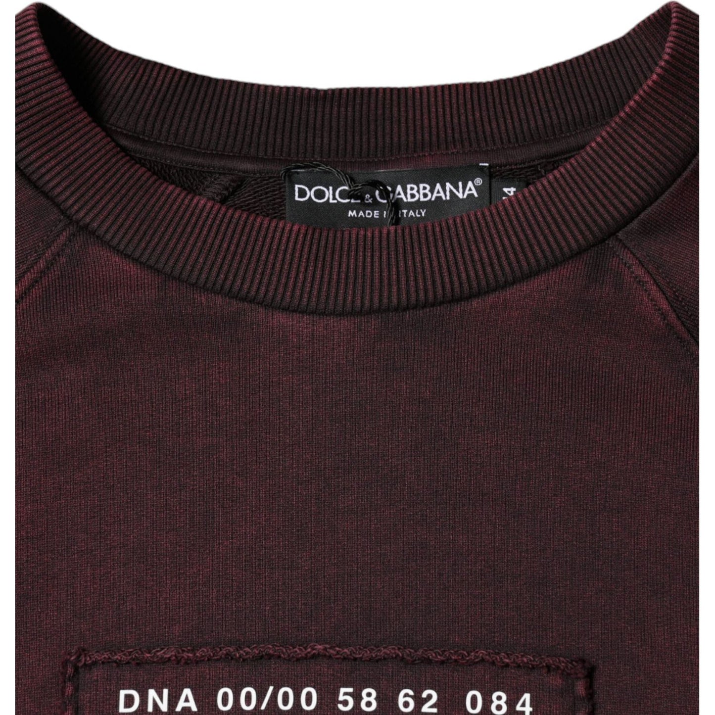 Dolce & Gabbana Maroon Logo Crew Neck Men Sweatshirt Sweater TSH7915-44