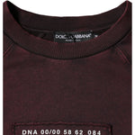 Dolce & Gabbana Maroon Logo Crew Neck Men Sweatshirt Sweater TSH7915-44