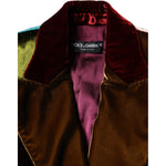Dolce & Gabbana Multicolor Double Breasted Patchwork Blazer Jacket JKT4180-40