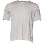 Dolce & Gabbana Off White Silk Crew Neck Short Sleeve T-shirt TSH87255-48