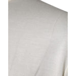 Dolce & Gabbana Off White Silk Crew Neck Short Sleeve T-shirt TSH87255-48
