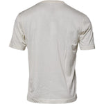 Dolce & Gabbana Off White Silk Crew Neck Short Sleeve T-shirt TSH87255-48