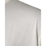 Dolce & Gabbana Off White Silk CrewNeck Short Sleeve T-shirt TSH87254-54