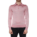Dolce & Gabbana Pink Polyester Long Sleeve Men Polo T-shirt TSH86276-44