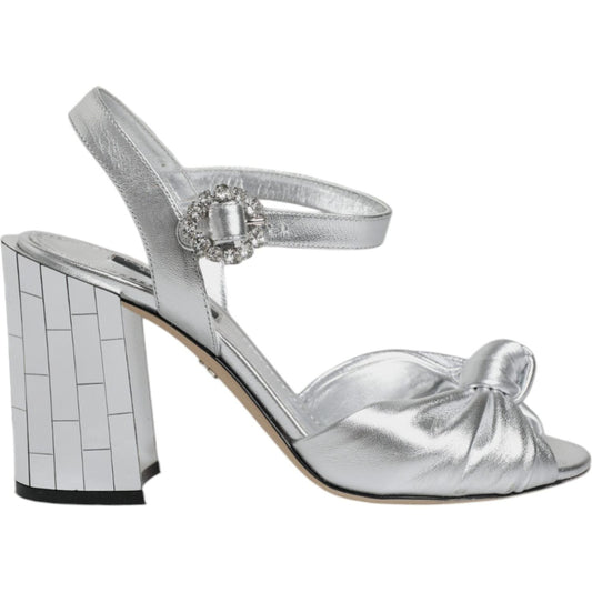 Dolce & Gabbana Silver Mirror Heels KEIRA Sandals Shoes LA11780-37