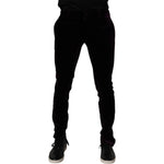 Dolce & Gabbana Violet Velvet Cotton Men Dress Formal Pants PAN75197-48
